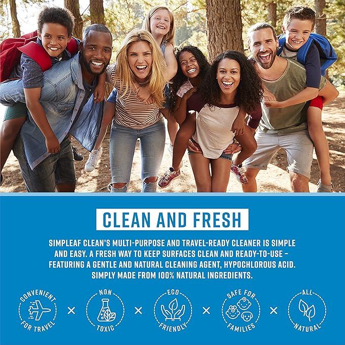 Simpleaf Clean All-Purpose Everyday Cleaner | Eco-Friendly | Safe for Kids and Pets | Unscented 4oz