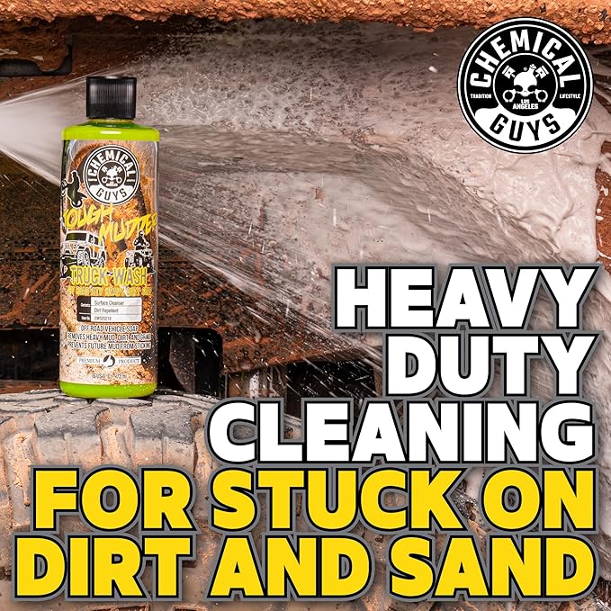 Chemical Guys Tough Mudder Foaming Heavy Duty Car Wash Soap - Soap for Foam Cannons, Foam Guns, or Buckets - Safe for Trucks, ATVs, RVs, and Off-Road Vehicles - 128 oz Lemon Scent