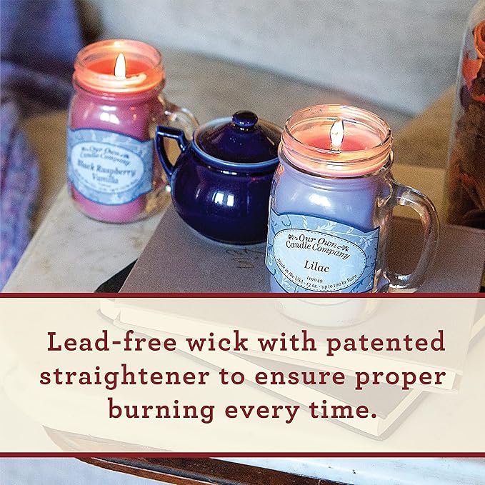 Our Own Candle Company, Buttercream Scented Mason Jar Candle, 100 Hour Burn Time, 13 Ounces