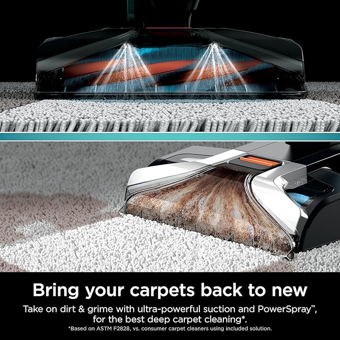 Shark R- EX201 CarpetXpert Upright Carpet, Area Rug & Upholstery Cleaner with StainStriker, Cyan - (Renewed)