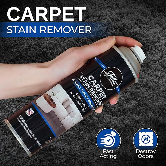 Fuller Brush Carpet Stain Remover – 18 oz Enzyme Foam Spot Cleaner for Carpets, Rugs & Upholstery – Removes Pet Stains, Coffee, Wine, Grease – Odor Eliminating (Pack of 1)