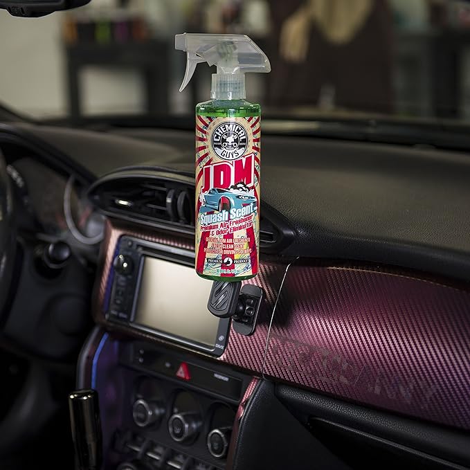 Chemical Guys AIR23504 Premium Air Freshener and Odor Eliminator, Fresh Clean Scent, Great for Cars, Trucks, SUVs, RVs & More (JDM Squash Scent) 4 fl oz