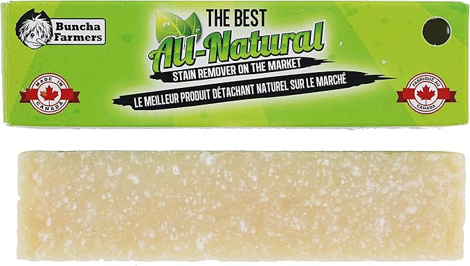 BunchaFarmers All Natural 100% Biodegradable Environmentally Friendly Stain Remover Stick Made in Canada (6 Pack)