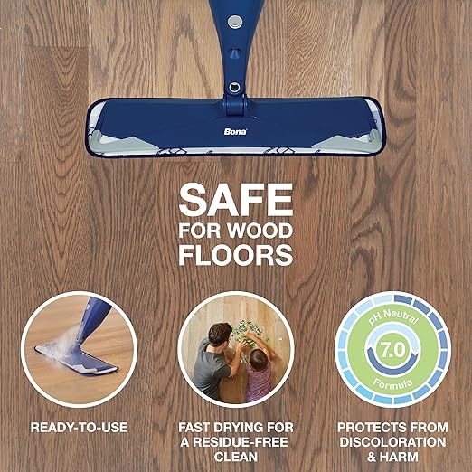 OdoBan Pet Solutions Neutral pH Floor Cleaner Concentrate, 1 Gallon, and Oxy Stain Remover, 32 Ounce Spray & Bona Hardwood Floor Cleaner Refill - 128 fl oz - Unscented - Refill for Bona Spray Mops
