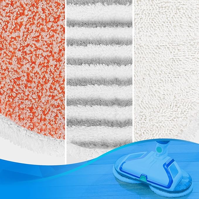KEEPOW Spinwave Replacement Pads Compatible with Bissell Spinwave Powered Hard Floor Mop 2039 Series, 20399, 2039A, 2307, 2315A, 23157, 2124, 20393 Spin Heavy Scrub Mop Pads for Floor Cleaner (4 Pack)