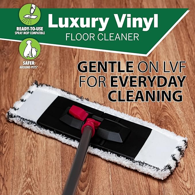 OdoBan Ready-to-Use Luxury Vinyl Floor Cleaner, Streak Free and Neutral PH Formula, Made in the USA, Scentless, 32 Oz Spray 6-Pack