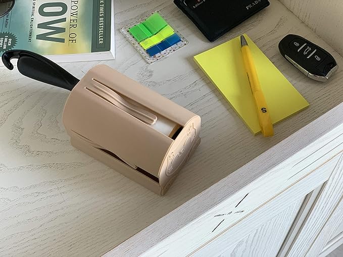 Lint Roller Cover - Up to 2.1" Diameter Roller for All Types Lint Rollers Brands, Protecting Cover for Extra Sticky Roller, 2 Pack, Beige Cat Covers