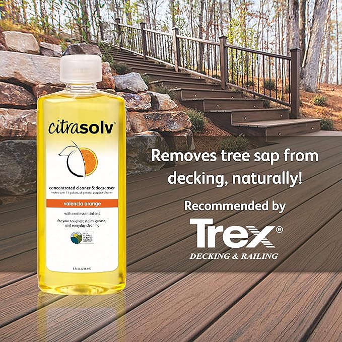 Citra Solv Concentrated Household Cleaner & Degreaser - Valencia Orange Scent - 8 Fl Oz, Safe, Effective, and Versatile Cleaning Solution, Natural Ingredients Non Toxic, Biodegradable, Made in USA