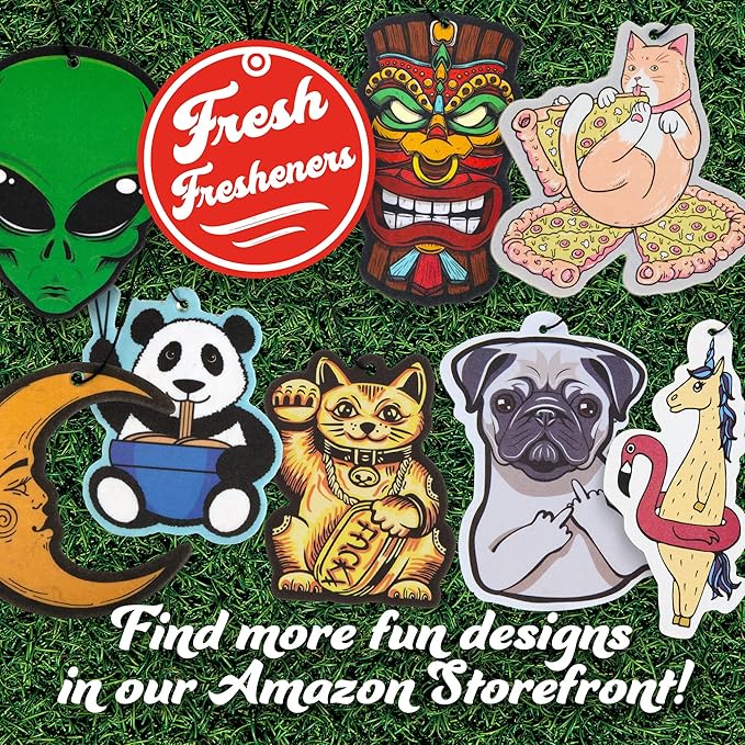 Fresh Fresheners Cute and Funny Dog Car Air Fresheners 6 Pack Scented With Premium Oils By Fresh Fresheners (F Frenchie, 6 Pack)