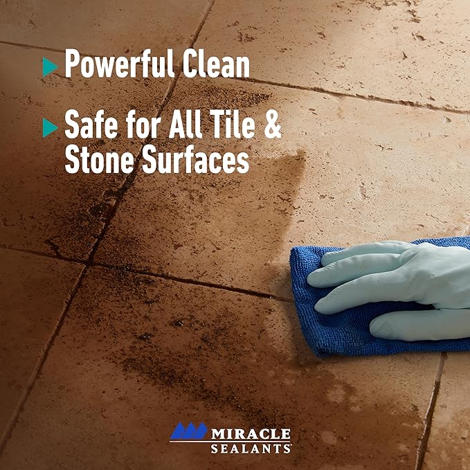 Miracle Sealants Tile & Stone Cleaner Concentrate for Natural Stone, Tile & Grout, 32 oz