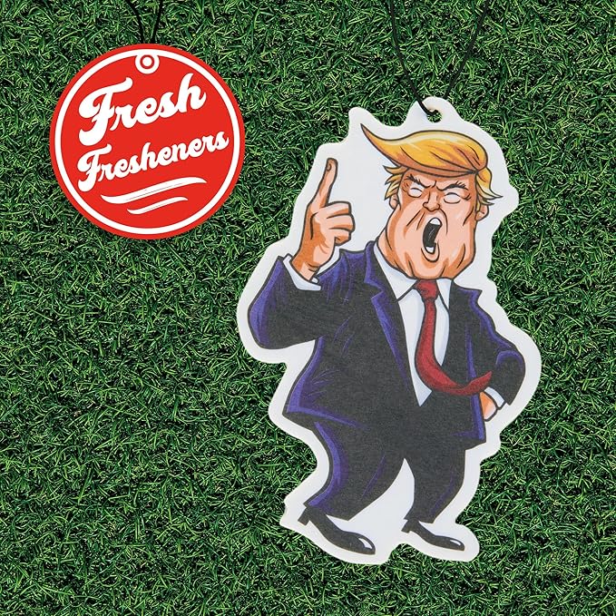 Donald Trump Car Air Freshener 4 Pack Scented With Premium Oils By Fresh Fresheners