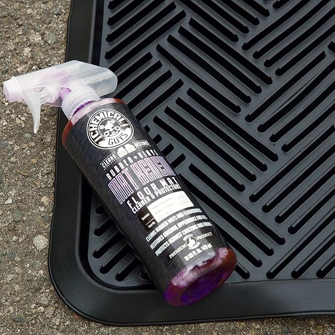 Chemical Guys Mat Renew Rubber and Vinyl Car Floor Mat Cleaner & Protectant - Cleans & Restores Rubber Liners, Running Boards, Safe for Cars, Trucks, SUVs, and More - 16 oz
